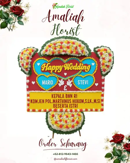 Papan Bunga Pernikahan Simomulyo